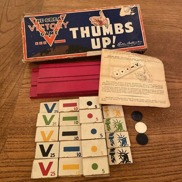 Brother Other - VINTAGE 1941 The Great‎ Victory Thumbs Up! Board Game by PARKER BROTHERS